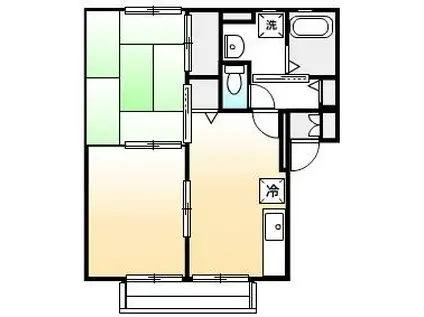 パレス曙(2DK/2階)の間取り写真