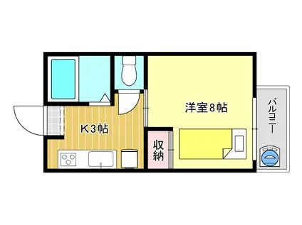 第2AJAビル(1K/2階)の間取り写真