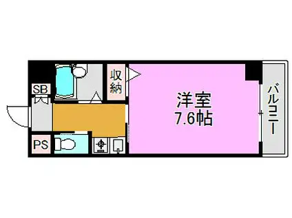 ウイングコート東大阪(1K/3階)の間取り写真