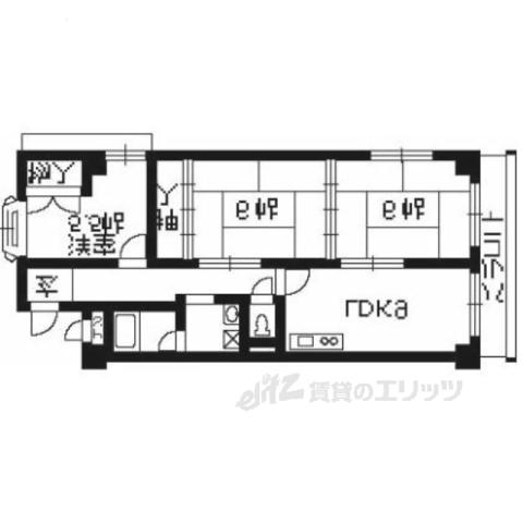 シャトー嵐望(3LDK/2階)の間取り写真