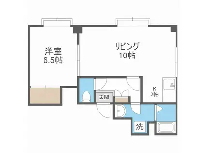 ALLEZ麻生(1LDK/3階)の間取り写真