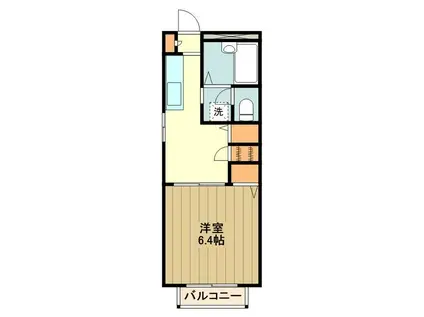 シュトラーセ(1DK/1階)の間取り写真