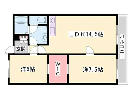 サンコミュ二ティ(2LDK/2階)の間取り写真