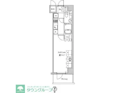 スペーシア住吉(1K/5階)の間取り写真