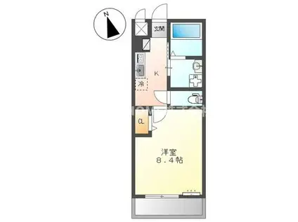 プライベース井倉(1K/2階)の間取り写真