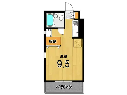 グランディー近衛(ワンルーム/3階)の間取り写真