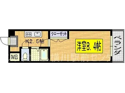 サンシャレオ城北(1K/7階)の間取り写真