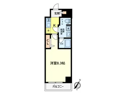 ARCOBALENO KANAMACHIII(1K/5階)の間取り写真
