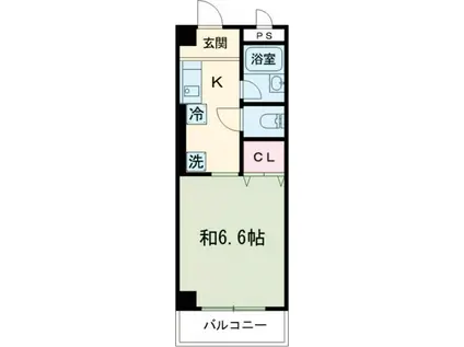 サンライズ宝生(1K/3階)の間取り写真