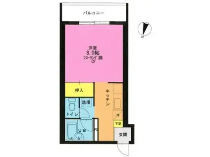 ジックス久が原(1K/3階)の間取り写真