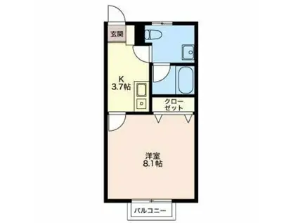 サンクチュアリー・コーポ(1K/1階)の間取り写真