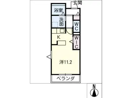 IL PRIMO PASSO(ワンルーム/3階)の間取り写真