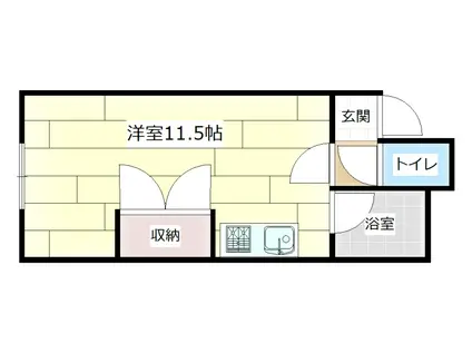 クリオ 8・8 2階(ワンルーム/2階)の間取り写真