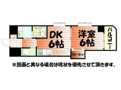ヒット馬借BLD(1DK/7階)の間取り写真