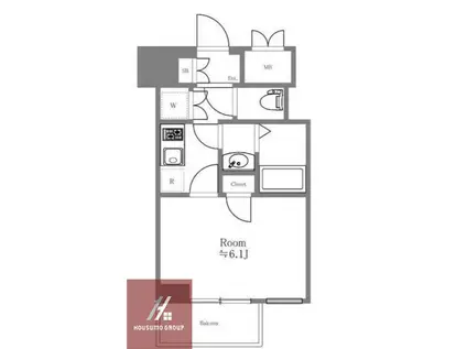 レジュールアッシュ梅田AXIA(1K/13階)の間取り写真