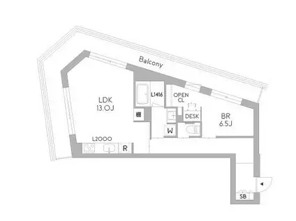 GRANDUO荻窪3(1LDK/2階)の間取り写真