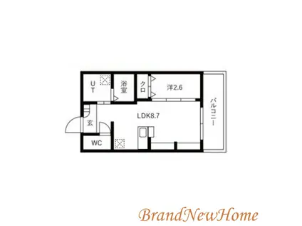 ジーイーオンズ(1LDK/3階)の間取り写真