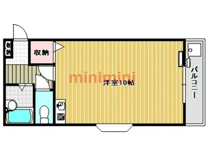 サンフィル茨木(ワンルーム/3階)の間取り写真