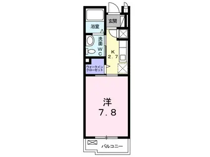 セント・ミカエラ(1K/1階)の間取り写真