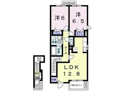 カレント スクエア(2LDK/2階)の間取り写真