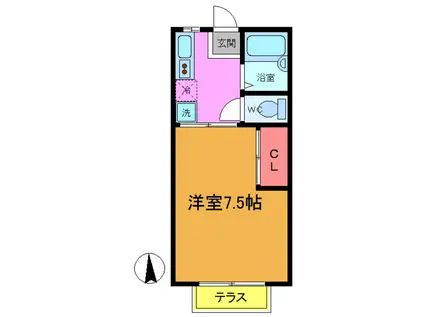 メゾンソフィー(1K/2階)の間取り写真