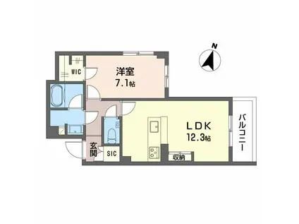 SHAMAISON GARDENS 御影(1LDK/3階)の間取り写真