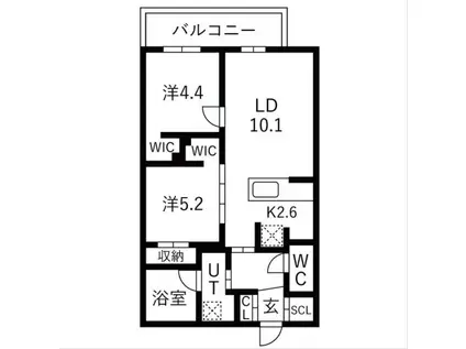 LEIALII511(2LDK/1階)の間取り写真