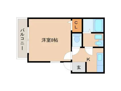 REGIA尼崎大物町(1K/3階)の間取り写真