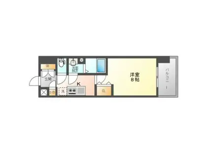 ラグゼナ門真(1K/3階)の間取り写真