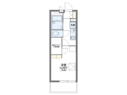 レオパレス若竹II(1K/3階)の間取り写真