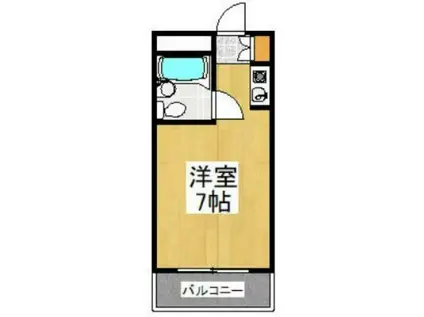 ラ・コレット(ワンルーム/2階)の間取り写真