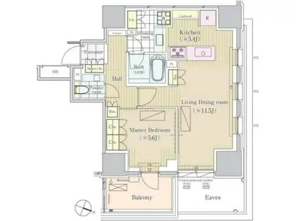 パークコート三番町ヒルトップレジデンス(1LDK/2階)の間取り写真