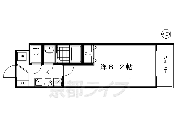 アジュールメゾン十条(1K/1階)の間取り写真