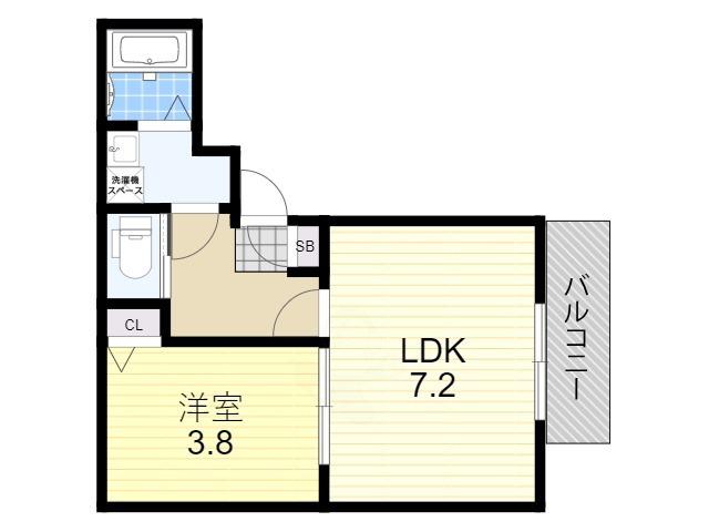 モアナ住吉(1LDK/2階)の間取り写真