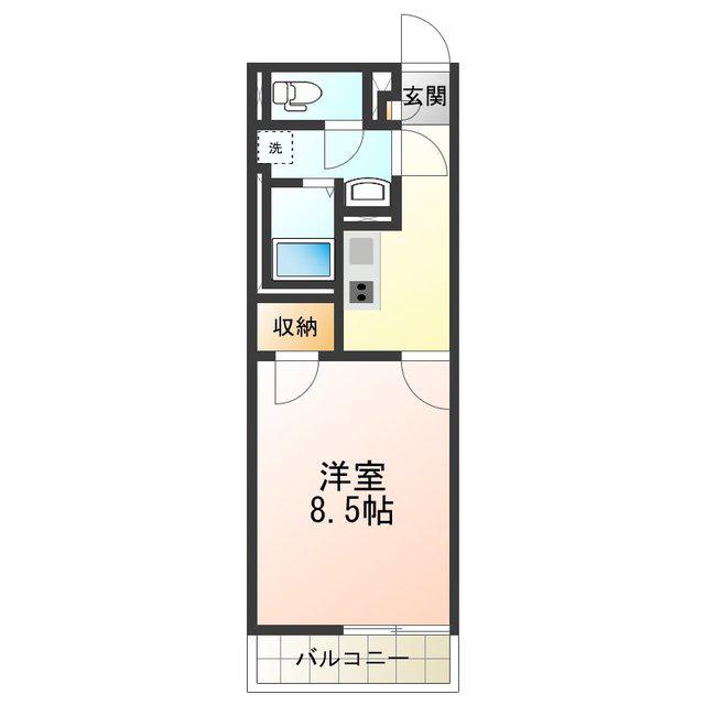 クレイノ長居公園II(1K/1階)の間取り写真
