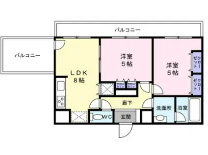 アーバンハウス亀戸(2LDK/3階)の間取り写真