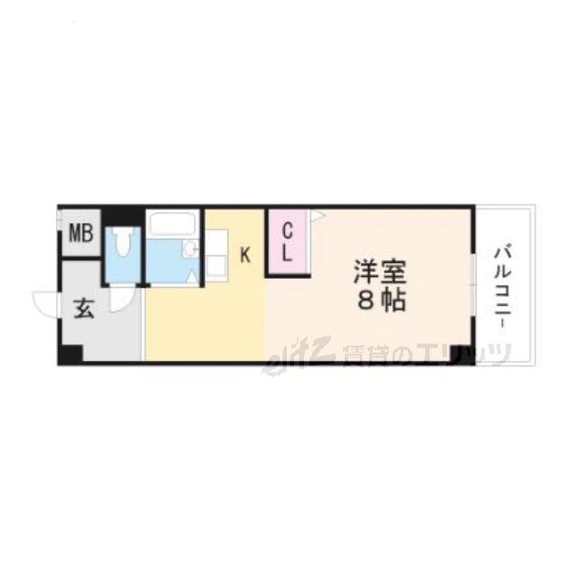 TSコート(1K/1階)の間取り写真