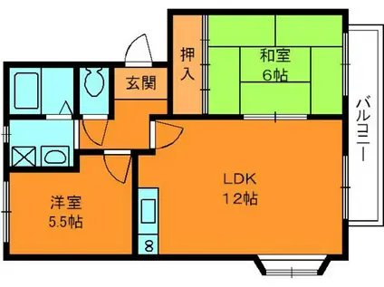 セピアヒルズ(2LDK/2階)の間取り写真