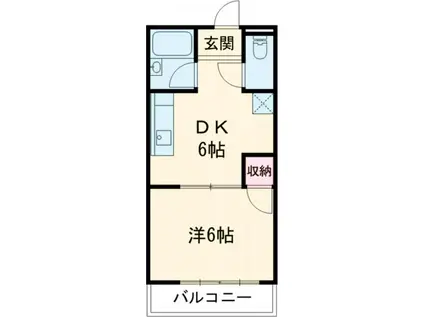 コーポ田中 B棟(1DK/1階)の間取り写真