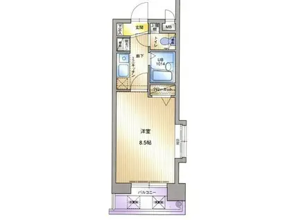 アクタス博多駅前II(1K/9階)の間取り写真