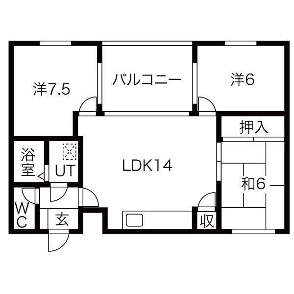 カーサジオ(3LDK/3階)の間取り写真