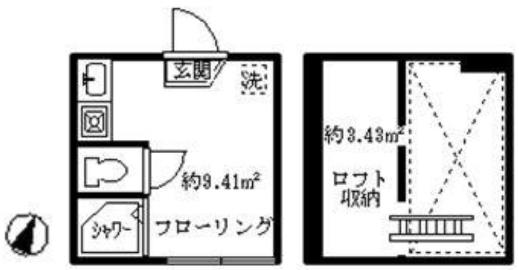 ソフィアフェアリー(ワンルーム/1階)の間取り写真