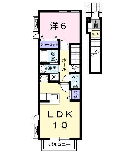 ガーデンハウス紀原(1LDK/2階)の間取り写真