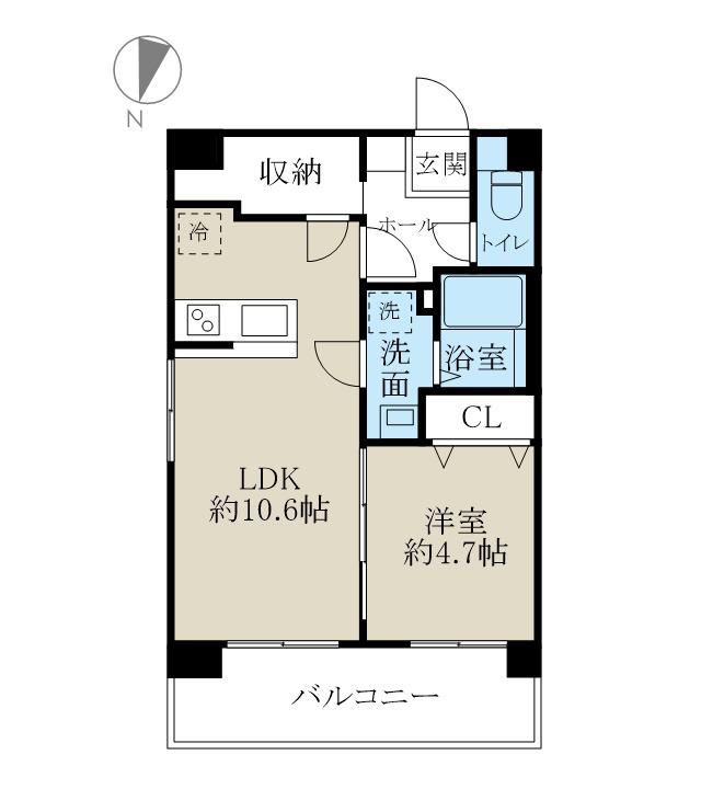 スペリアージュ タワー(1LDK/10階)の間取り写真