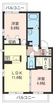 リラフォート M-U(2LDK/1階)の間取り写真