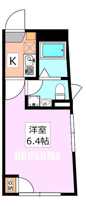 ウィンレックス田端(1K/2階)の間取り写真
