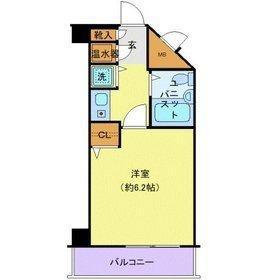 豊田ダイカンプラザ(1K/6階)の間取り写真