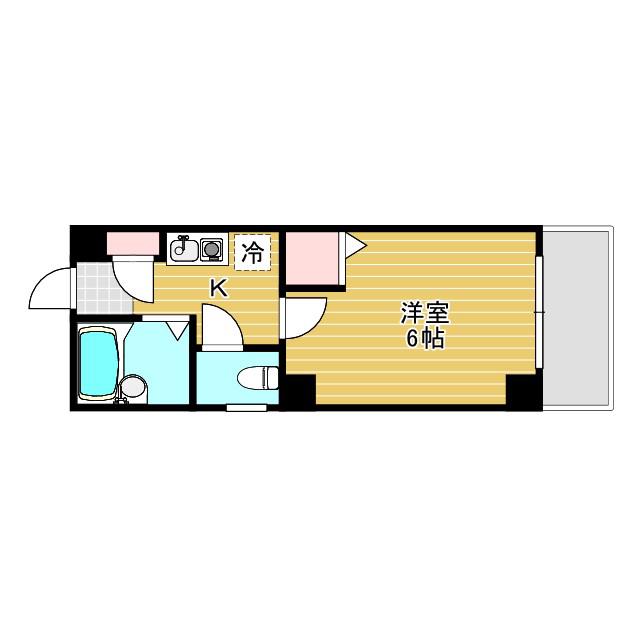 N・Kマンション(1K/2階)の間取り写真