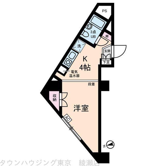 ジュネス北綾瀬(1K/5階)の間取り写真