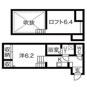 CHARME新守山(1K/1階)の間取り写真